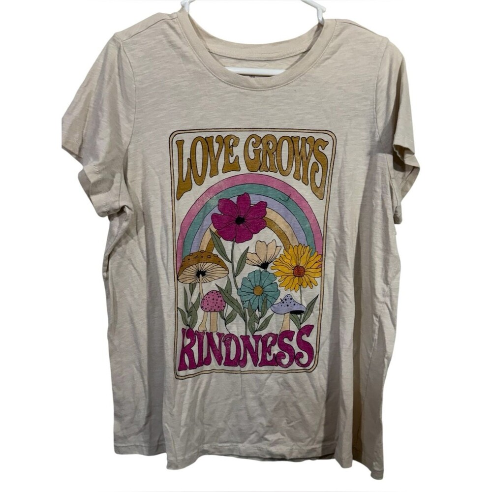 Lane Bryant Plus Size 70's Boho Graphic Relaxed Short Sleeve T-Shirt